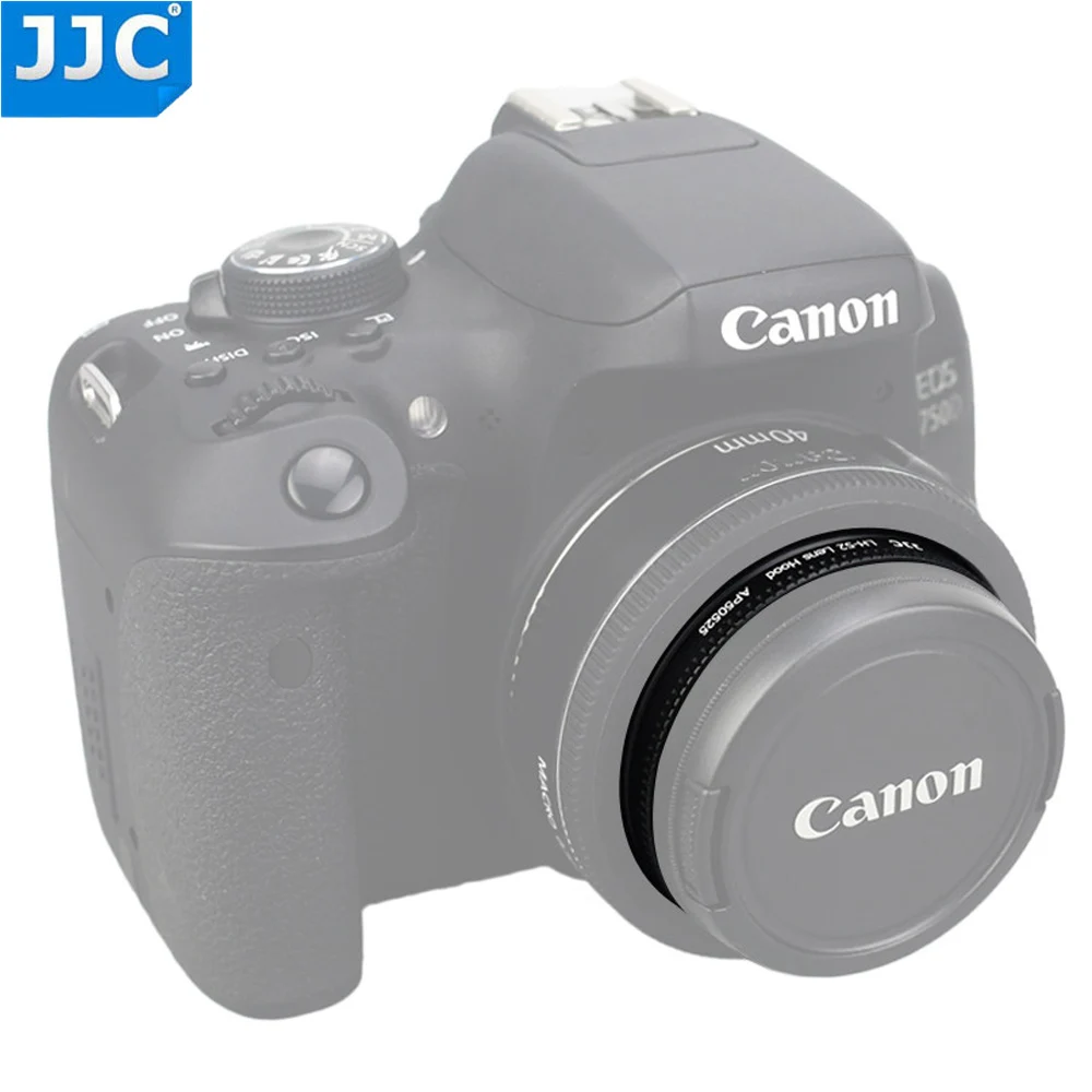 JJC металлическая бленда для Canon EF 40 мм f/2,8 STM, EF-S 24 мм f/2,8 STM, EF-M 18-55 мм f/3,5-5,6 IS STM замена Canon ES-52