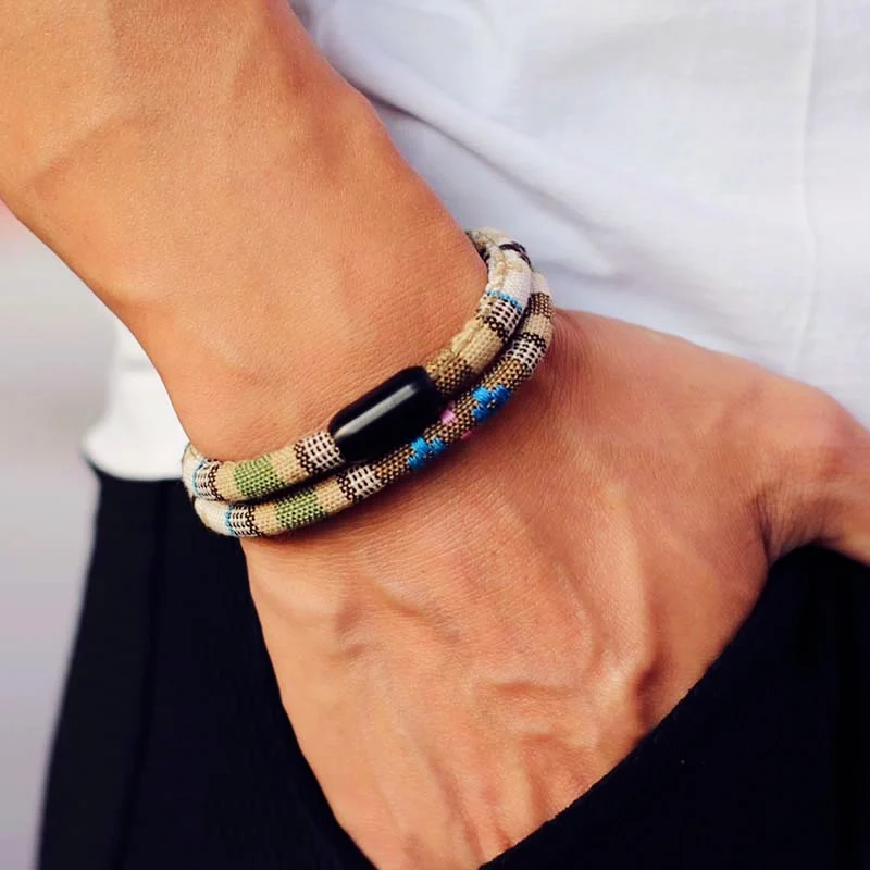 Stainless Steel Boho Rope Bracelet for Men