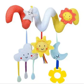 

Toddler Cute Infant Baby Pram Hand bell Baby Rattles Bed Stroller Soft Hanging Toy Animal Rattles