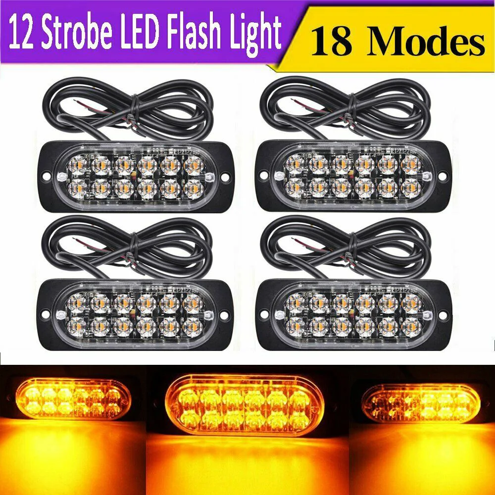 Baliza LedÁmbar 12v 24v Destellante Auto Camioneta Furgón Baliza LedÁmbar 12v 24v Destellante Auto Camioneta Furgón