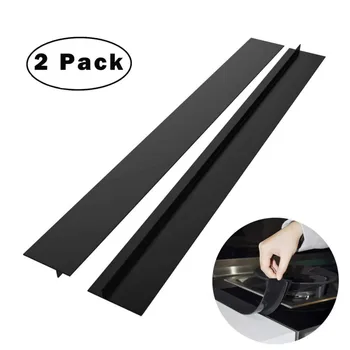 2Pcs Kitchen Silicone Stove Counter Gap Cover Heat Resistant Mat Oil Dust Water Seal Easy 2Pcs Kitchen Silicone Stove Counter Gap Cover Heat Resistant Mat Oil Dust Water
