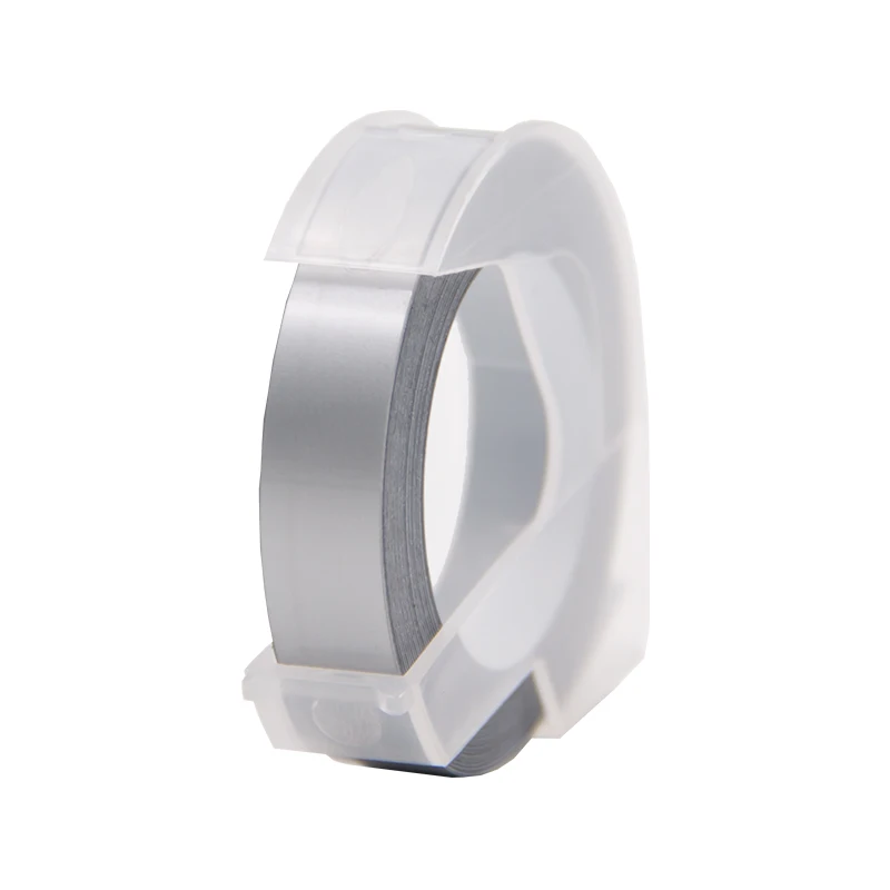 Silver UniPlus тиснение Dymo Letratag 3D лента этикеток производитель 9 мм многоцветный для Dymo 1610 1880 12965 принтер этикеток ПВХ ярлык с буквами - Цвет: Silver