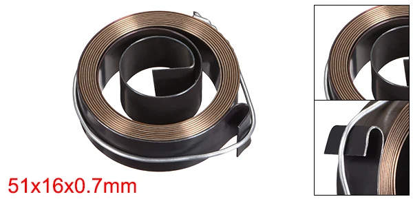 0.7x16x1540mm Uxcell сверлильный пресс пружина пиноли подача возвратная катушка сборка пружина сталь химическое чернение отделка Электроинструмент Крюк Тип - Цвет: 0.7x16x1540mm