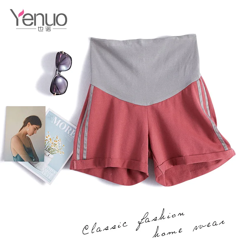 

Ye nuo 2019 Summer New Style Pregnant Women Pants Korean-style Casual Pure Cotton Maternity Pants Outer Wear Sporty Shorts for P