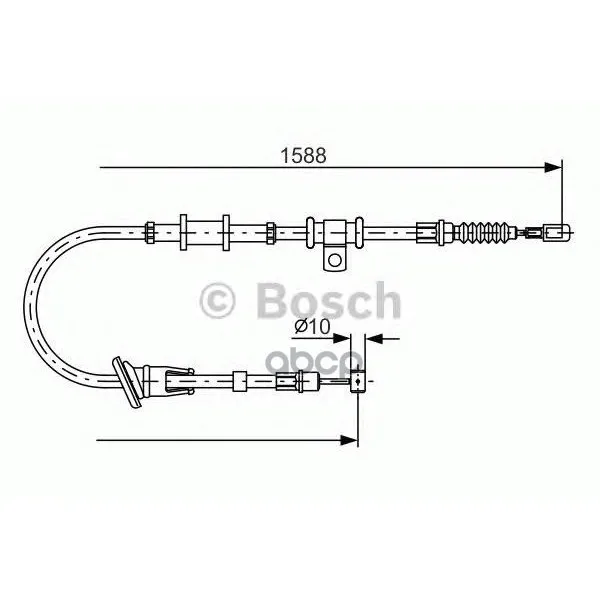 Трос Стояночного Тормоза Mitsubishi Carisma Левый Bosch арт. 1987482245