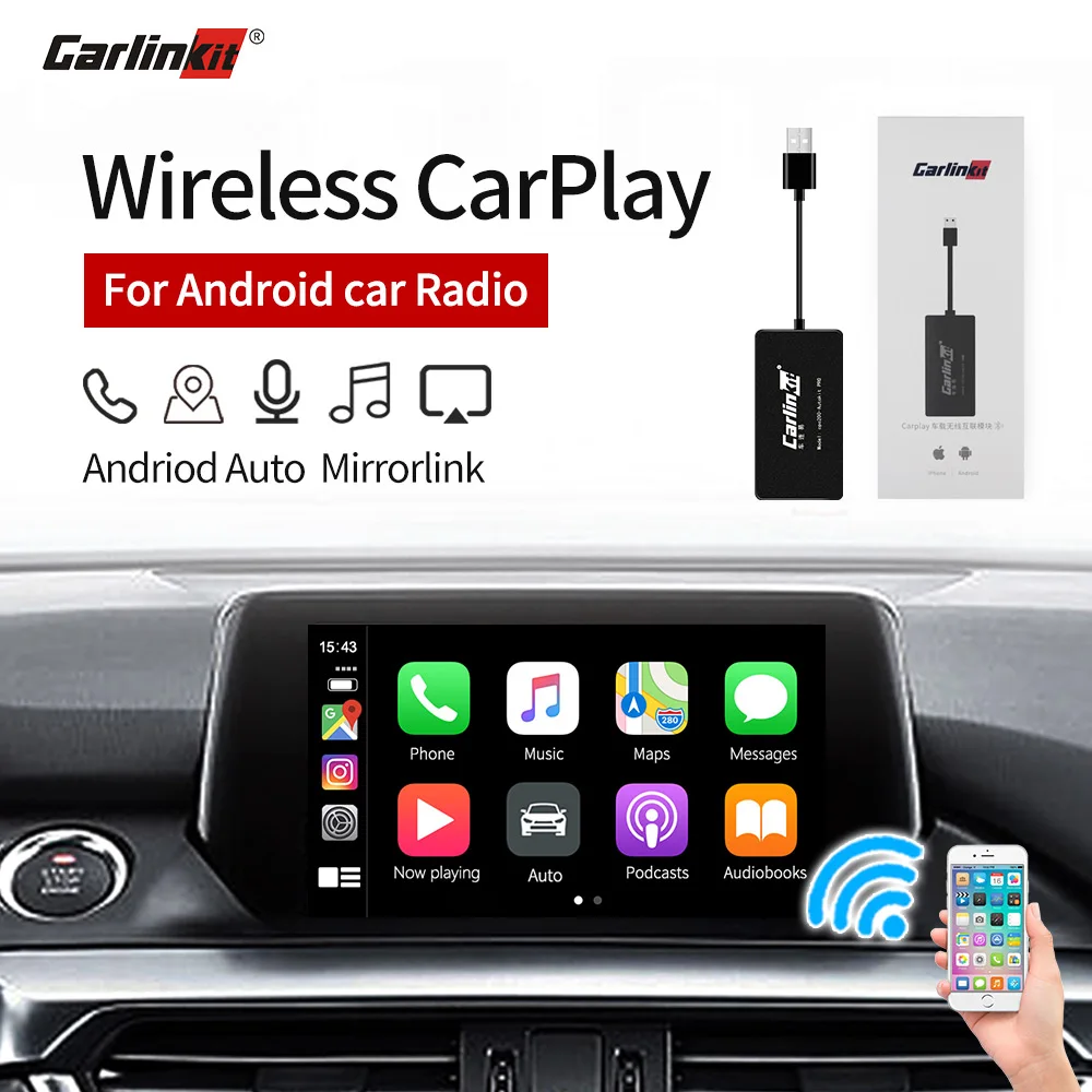  Carlinkit Wireless Smart Link Apple CarPlay Dongle for Android Navigation Player Mini USB Carplay S - 4000132559531