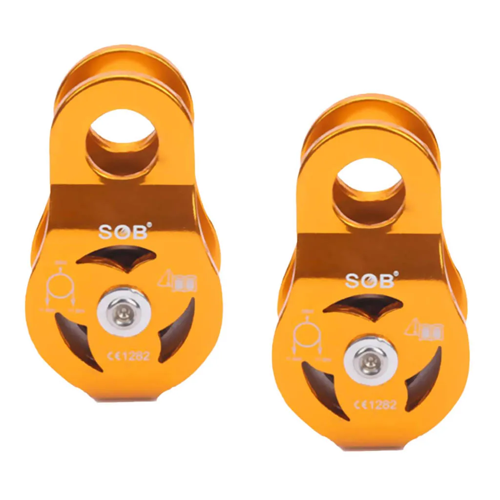 2pcs/set 23KN Fixed Single Pulley for Dragging Tensioning System Arborist Climbing Rescue