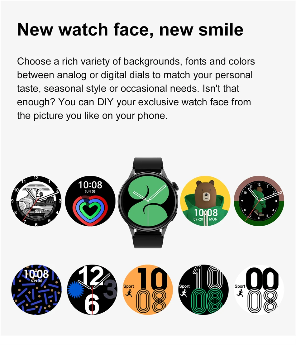 2022 New NFC Smart Watch Men Smart Bluetooth Call Sport GPS Track Smartwatch Women Heart Rate ECG PPG Smartwatch For Android ios