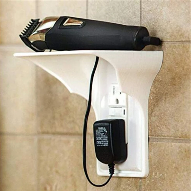 Kitchen Switch Socket Rack Wall Storage Outlet Shelf Home Wall Shelf Organizer Bathroom Mobile Phone Charging Rack Holder_voghion.com