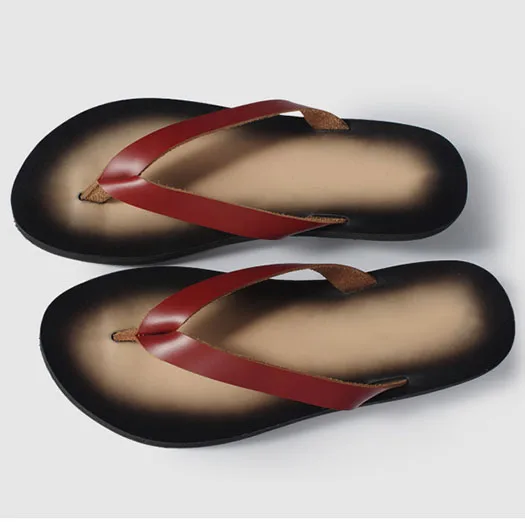 Коричневый slippers casual white breathable native brown outdoor fashion designer flip flop slides shoes men sandals leather summer slip on - Цвет: Коричневый