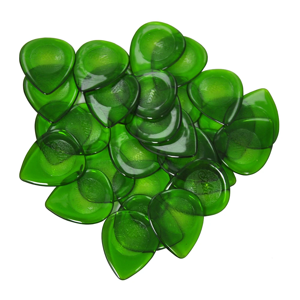 50pcs/lot Alice Heavy 2mm Teardrop Green Guitar Picks Plectrums For Electric Guitar Bass Jazz