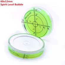 Universal Green Circular Bubble Level Bullseye Spirit Level Bubble Round Bubble Level Measuring Instruments Tool 60X12 mm qase 10 10 29 mm square spirit level bubble with magnetic stripe transparent or green 1 piece