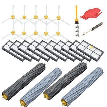 

Replacement Accessory Kit For Irobot Roomba 800 Series 850 860 861 866 870 880 890 900 Series 960 980,10 Filter,10 Side Brush,2