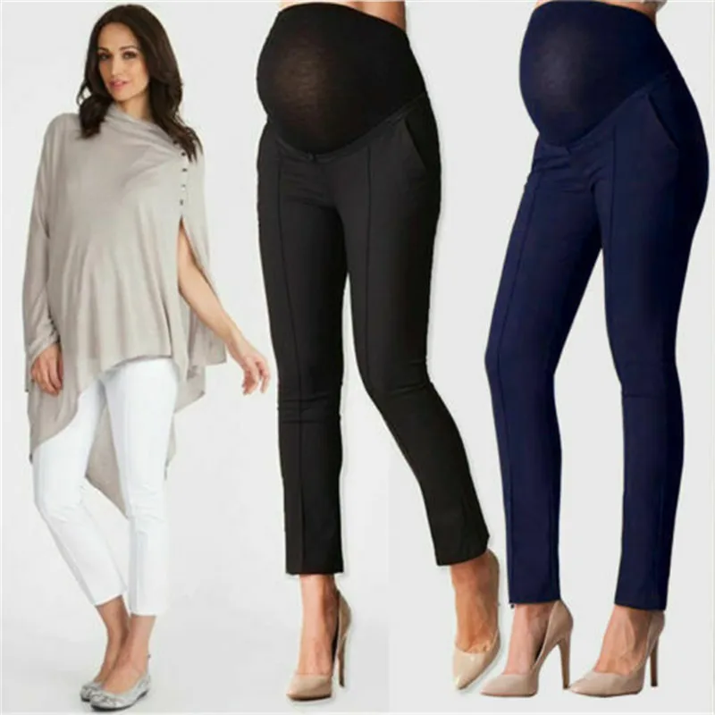Pregnant Women Maternity Capris Casual Trousers Work Office Leggings Pants Cotton Solid Color Pregnant Women Maternity Capris Casual Trousers Work Office Leggings Pants Cotton Solid Color