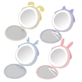 

3000mAh Portable Makeup Mirror USB Power Bank Charger mini Beauty Make up Mirrors with Lights Girl Gift vanity mirror Lights