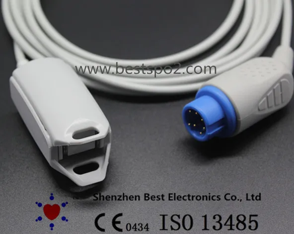 Совместимый с Mindray iPM-9800 SpO2 кабель для взрослых зажимом пальцев зонд 7Pin Tech |