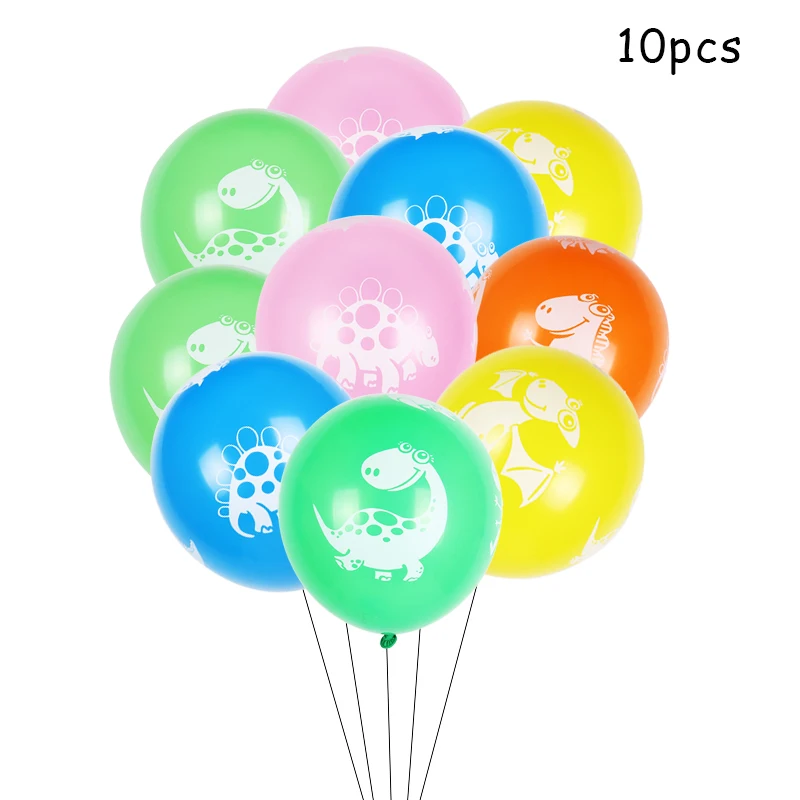 10pcs balloons MEIDDING динозавр вечерние одноразовые посуда День Рождения украшения дети Динозавр тематические вечерние наборы; детский душ - Цвет: 10pcs balloons