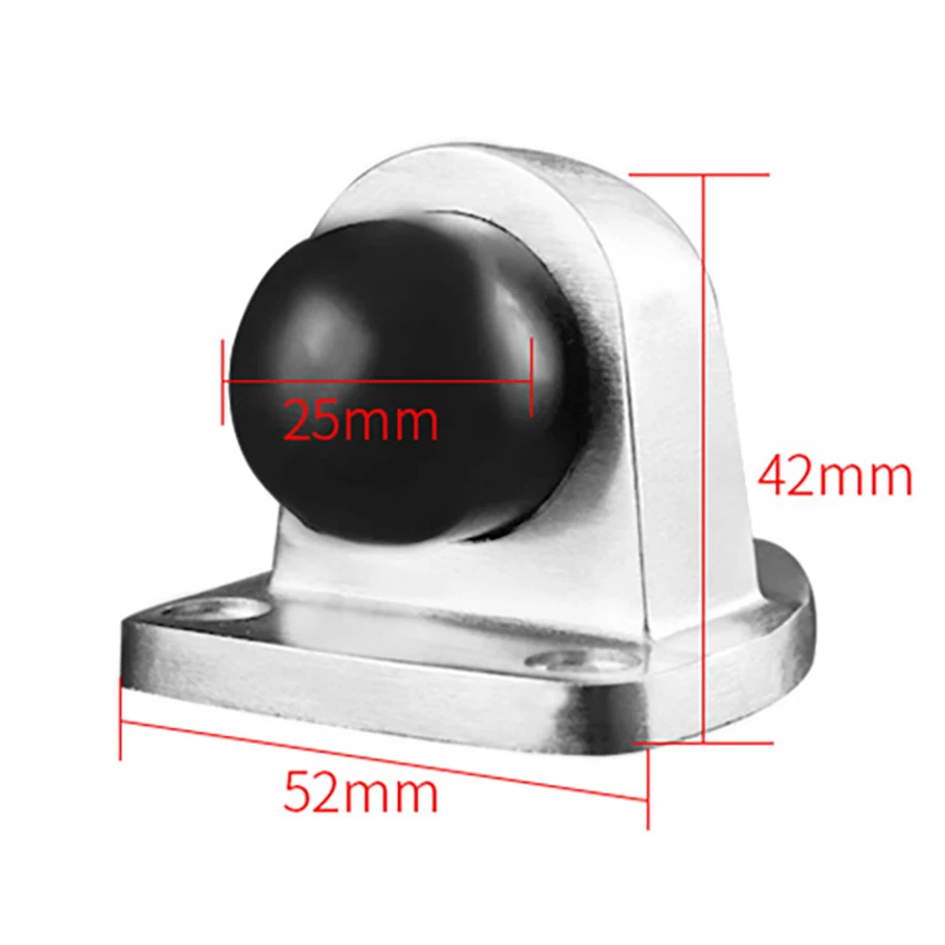 1ชุด Anti-Collision ประตูประตูสแตนเลสที่มีสกรู,ผนังห้องน้ำประตูจับประตูเฟอร์นิเจอร์ฮาร์ดแวร์ 1