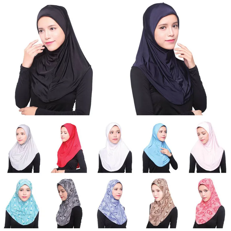 11 Colors Women Fashion Muslim Islamic Hijab Inner Cap Wrap Headband Shawl Long Soft Scarf Women