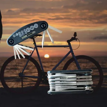 

Multifunctional Folding Bike Tire Repair Wrench Set Bicycle Repair Combination Tire Repair Tool Mountain Road Bike Garage Wrench