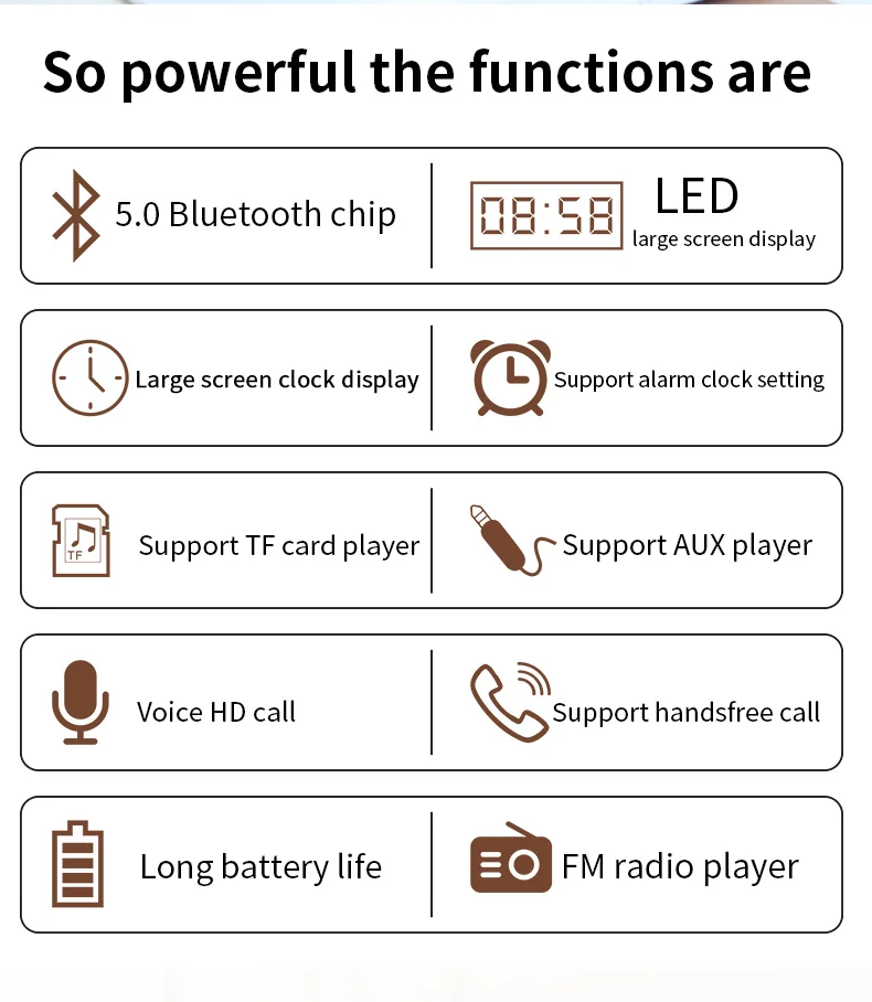 اسپیکر چوبی ساعت آلارم وایرلس رادیو پرتیبل سابوفر ۳۰۰۰ میلی آمپر Wooden Subwoofer Soundbar Portable 25 H82035b71d5374769adb8c97e72ce0f85P