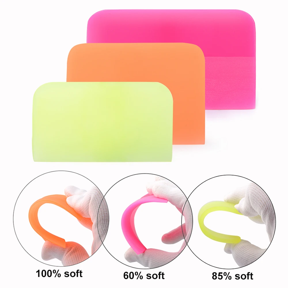FOSHIO Window Glass Cleaning Tool Soft Water Wiper Remover Wrapping Squeegee Carbon Car Film Sticker Installing Vinyl Scraper