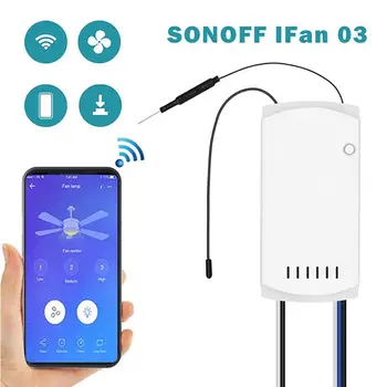 

SONOFF Smart WiFi Ceiling Fan&Light Switch Controller AP Remote Control Light and Fan Compatible with Alexa Google Home