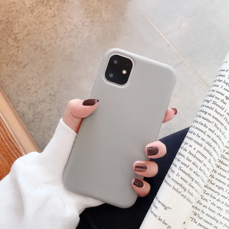 Силиконовый однотонный чехол для iPhone 11 Pro Max ярких цветов мягкий модный XR Xs 7 8 Plus| |
