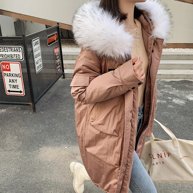 

Photo Shoot Price Control 198 Yuan New Style down Jacket Women's Mid-length Parka Korean-style Thick Large Size Cotton Coat Fash