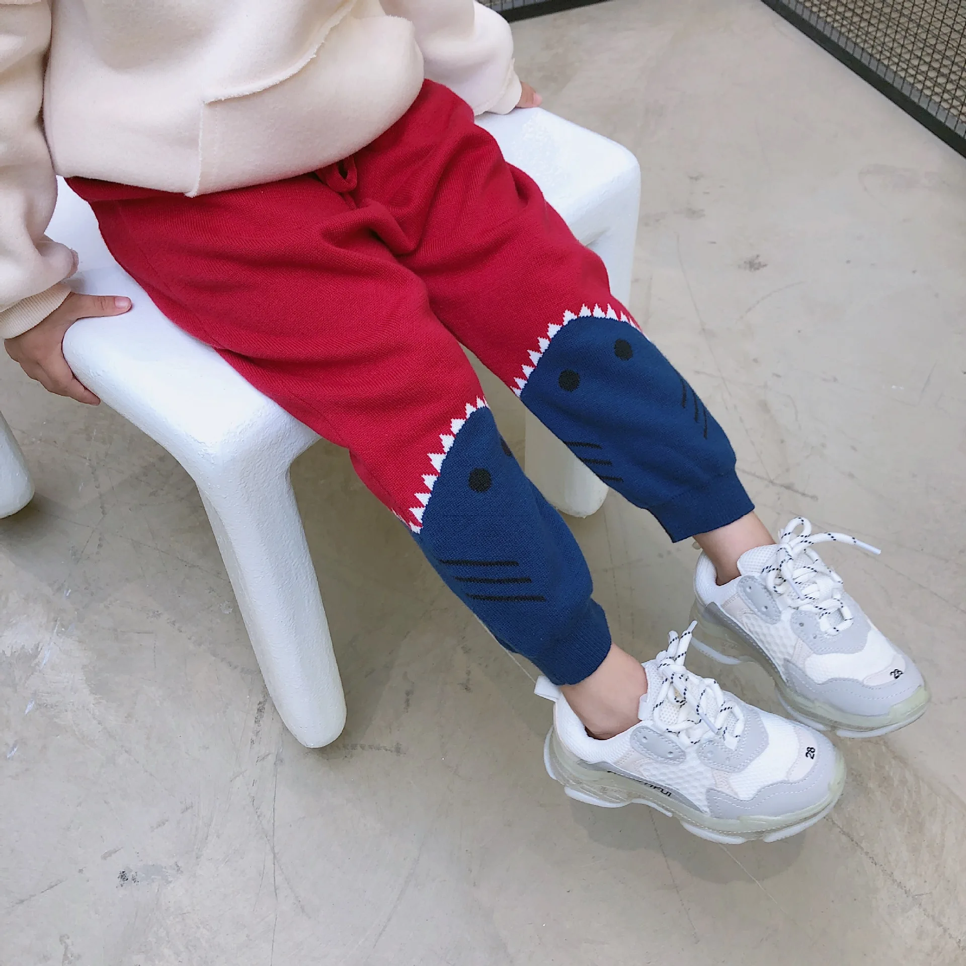 Tonytaoaby/Хлопковые трикотажные брюки; акулы; крокодиловые брюки для мальчиков и девочек; сезон осень-зима