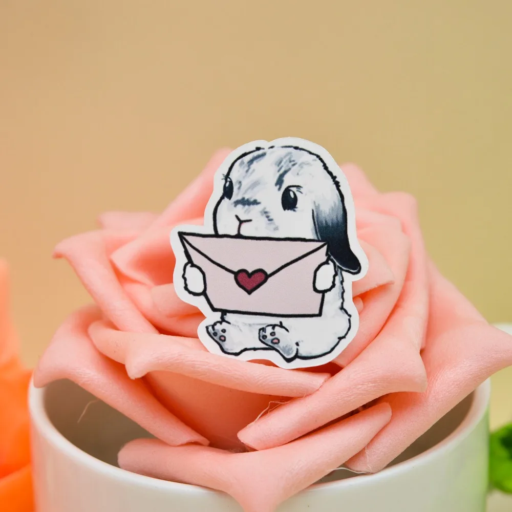 40 шт. тонкая бумага Kawaii наклейка в форме кролика сухой клей блокнот планировщик