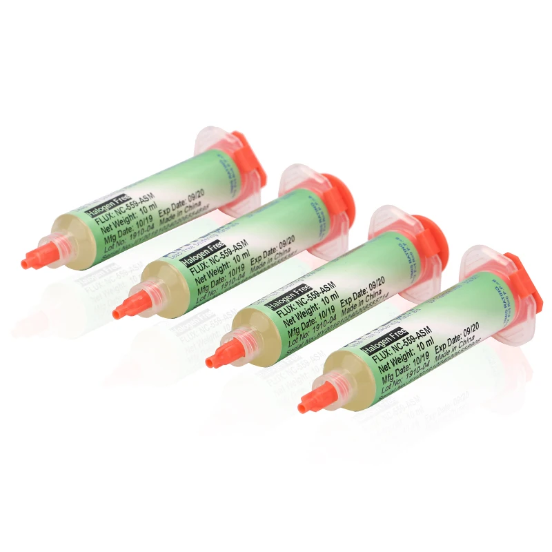 1pc 10cc Soldering paste 100% Original AMTECH NC-559-ASM  PCB No-Clean Welding flux rosin Dispensing needle piston Solder paste