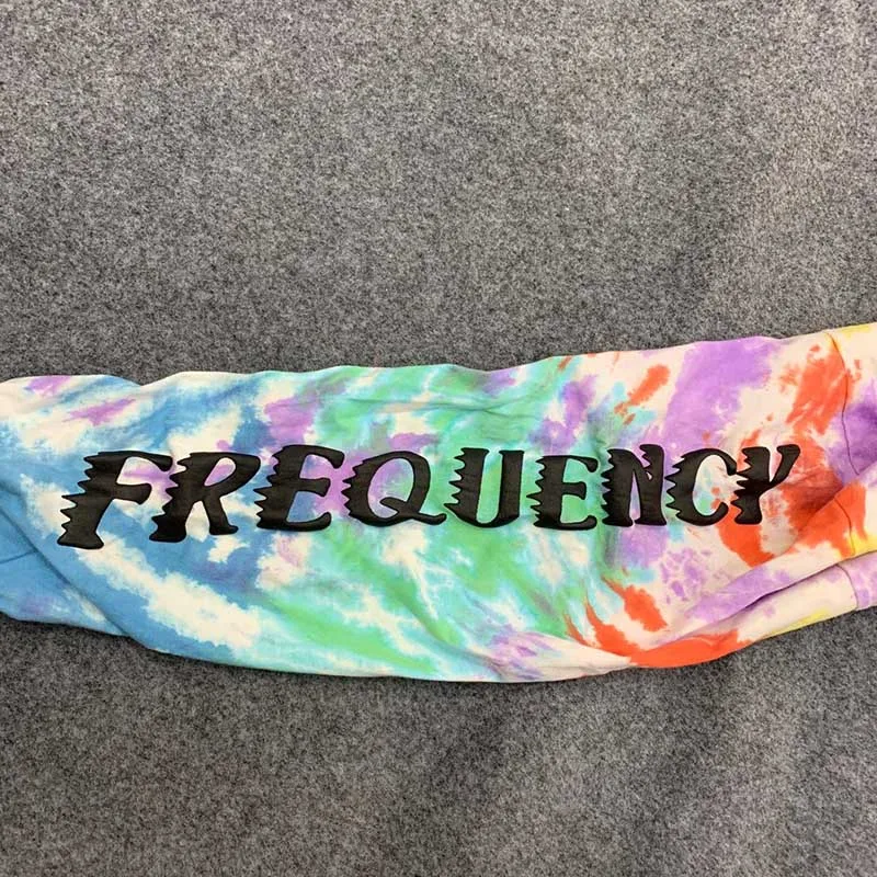 ASAP Rocky CPFM W.W.C.D. Tie Die Футболка мужская и женская с длинным рукавом Свободная уличная Harajuku футболка с круглым вырезом