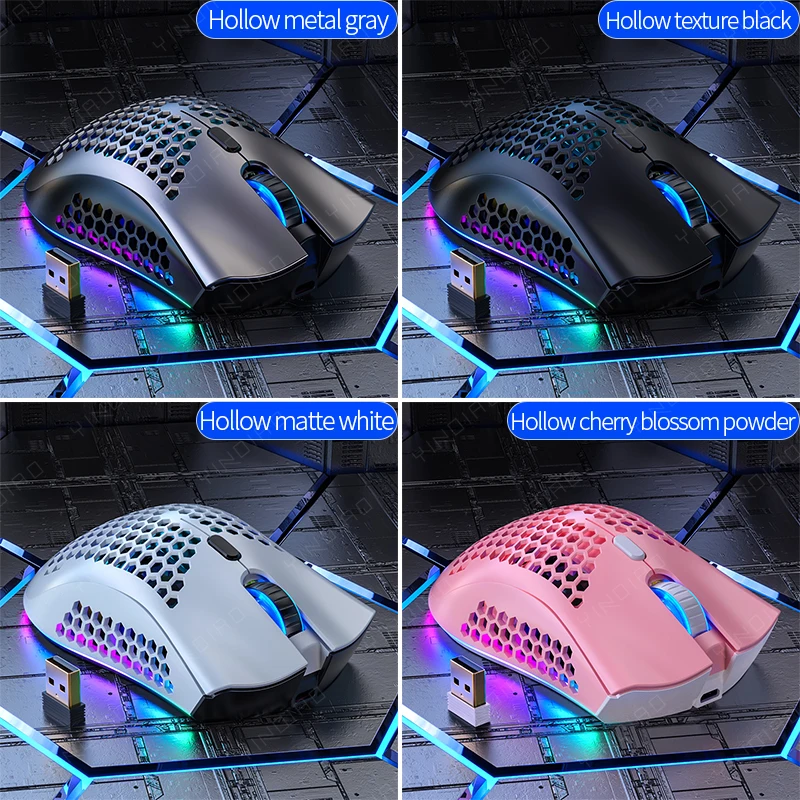 

A3 Wireless Mouse Gamer Gaming Mouse RGB Light LED Rechargeable Mouse Wireless For Laptop PC Gaming Office Mouse