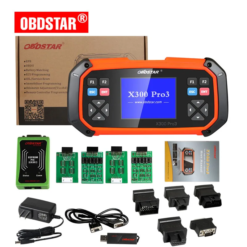 

OBDSTAR X300 PRO3 X-300 Key Master with Immobiliser +Odometer Adjustment +EEPROM/PIC+OBDII+ for Toyota G & H Chip All Keys Lost