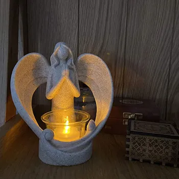 Anina - Bougeoir ange blanc 2