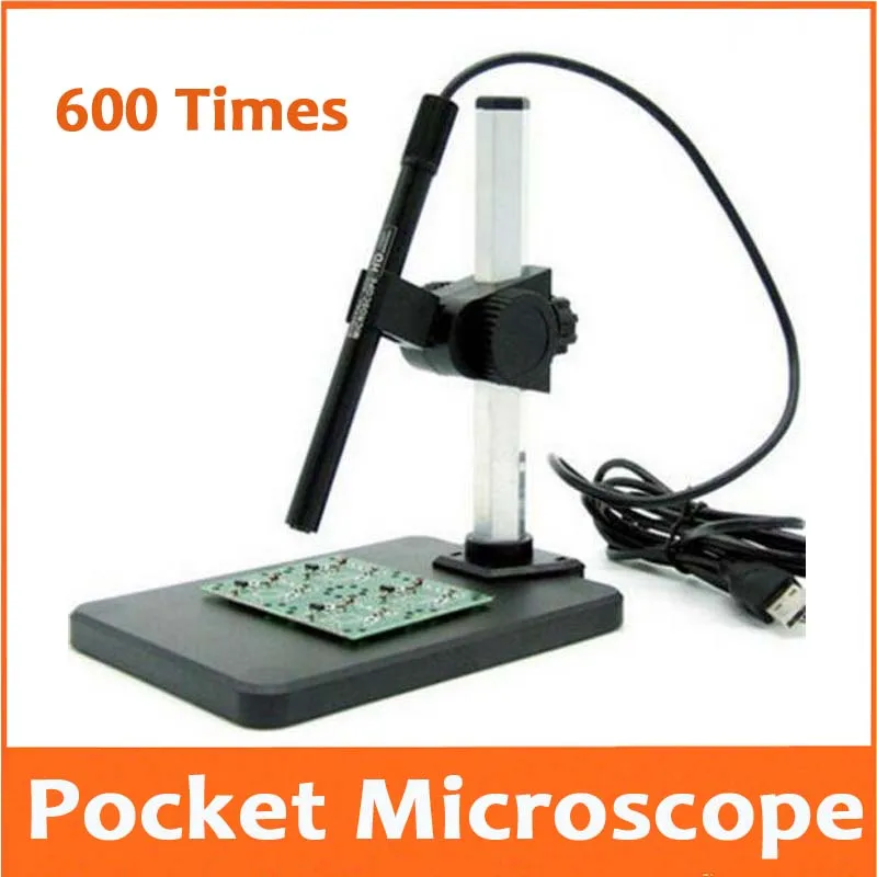 

600X Pen Style LED Electronic Magnifying Glass Pocket USB Digital Microscope with Light Liftable bracket for Cellphone Repair