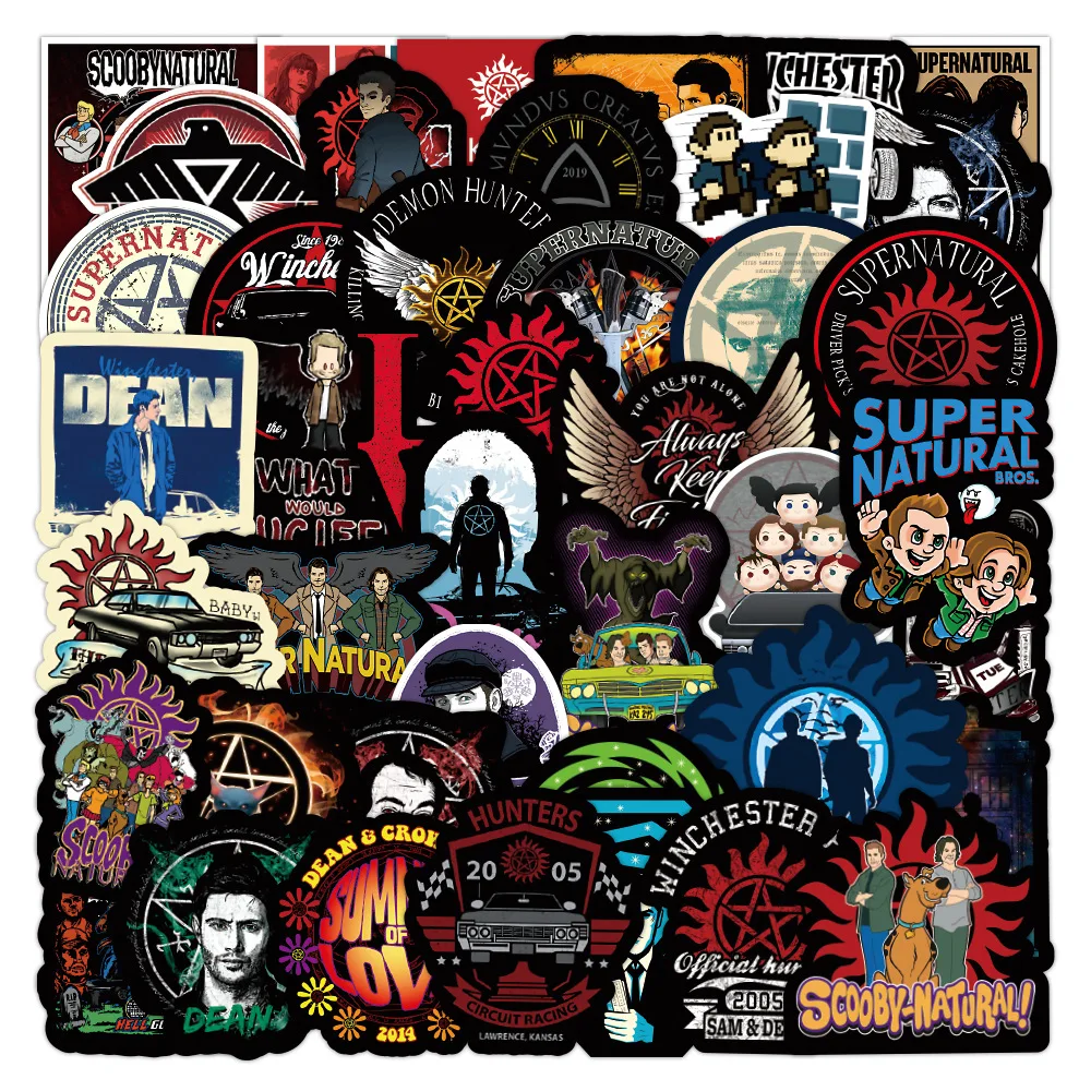 10/30/50pcs Popular Movies Pieces Of Supernatural Graffiti Passionate  Battle Stickers Waterproof Suitcase Notebook Water Cup