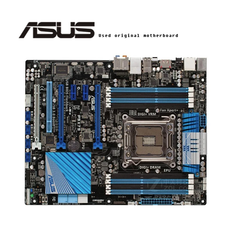 LGA2011 для ASUS P9X79 б/у Настольный для Intel X79 материнская плата DDR3