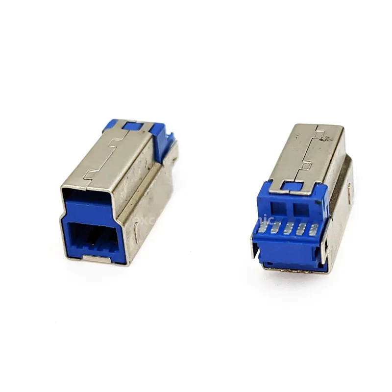 10pcs USB 2.0/3.0 Type B Female Plug Jack USB-B Right Angle AF Socket Printer Interface Soldering PCB Connector