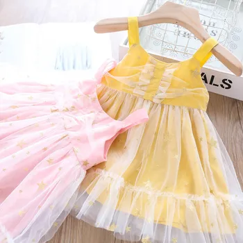 

2020 Summer Girls Five-Pointed Star Dress Children's Clothing Wholesale