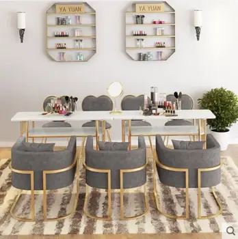 

Nordic net celebrity nail table special price economical marble nail table and chair set single and double nail table