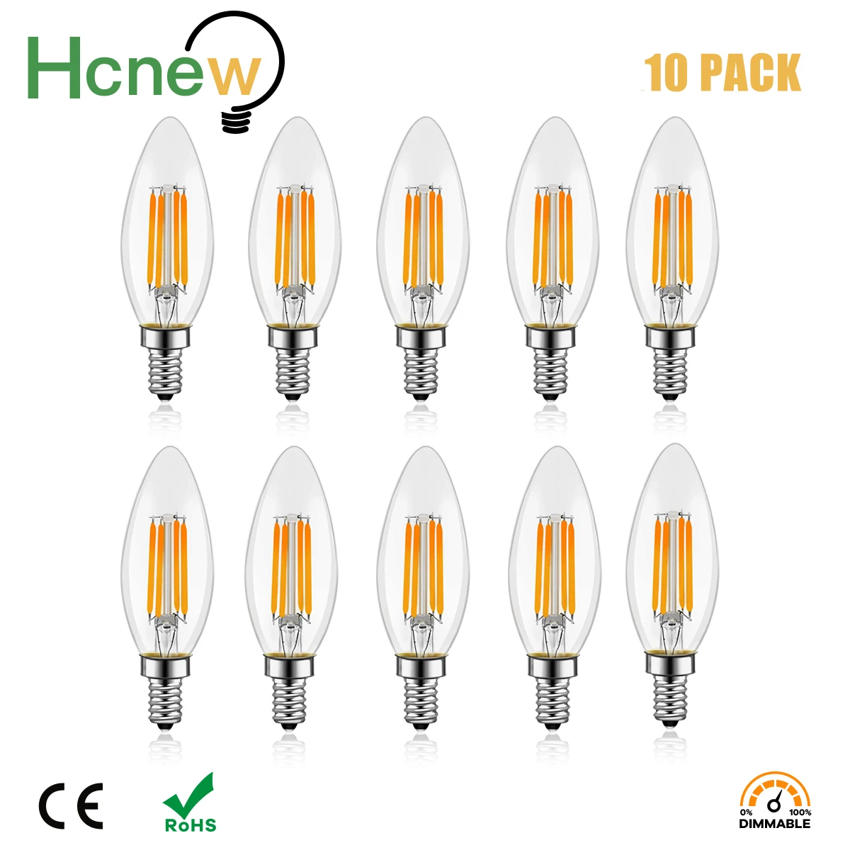 10pcs E14 LED Bulb AC220V 4W 6W Filament Candle Light C35 Edison Bulb Retro Antique Vintage Style Cold White Warm White 10pcs e14 led bulb ac220 240v 4w 6w filament candle light c35 l35 edison bulb retro antique vintage style cold white warm white