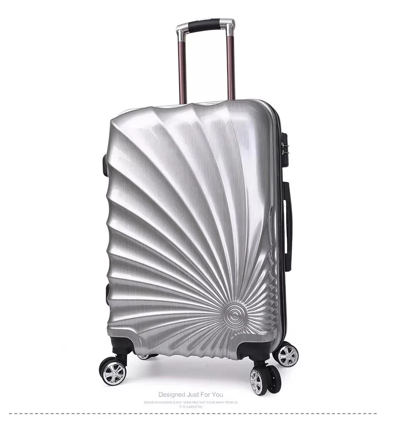 Silver 20/24 ''28 дюймов 3 шт комплект багажных сумок на колесиках Дорожный чемодан с спиннерными колесами каюта носить на чемодан для багажа на колесиках Модный чехол - Color: Silver