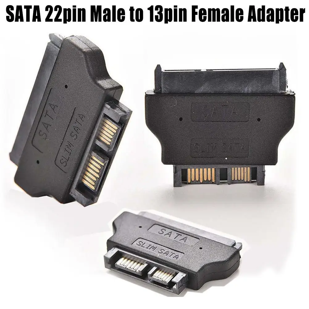 

Slimline SATA Adapter Serial ATA 7+15 22pin Male To Slim 7+6 13pin Female Adapter For Desktop Laptop HDD CD-ROM Hard Disk Drive