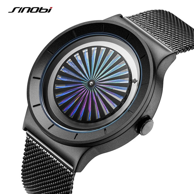 Sinobi Brand Creative Design Men's Watches Fashion Smart Colorful Luxury Sports Waterproof Man Quartz Wristwatch reloj hombre