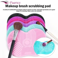 

1 Pc Makeup Brush Cleaning Pad Silicone Brush Cleaner Mat Cosmetic Make Up Brushes Washing Little Scrubber Board Clean Wash Tool