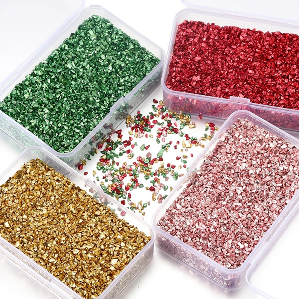 263124-746c78.jpg H8204771c036e485489a80bbea75d75b73 80g/Box Color Crushed Glass Stones Resin Filling For DIY Epoxy Resin Mold Irregular Crystal Nail Art Decoration Jewelry Making Mallzona