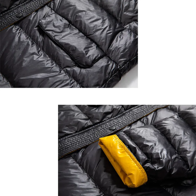 Long Down Coat Couple Wear Parka Ultra Light White Duck Down Jacket Winter Long Coat Female Loose Windproof Down Coat NS1519