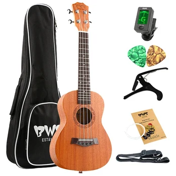 

Bws Est&1988 Concert Ukulele 23 Inch Sapele Wood Acoustic Cutaway Guitar Ukulele Hawaii 4 String Guita for Beginner